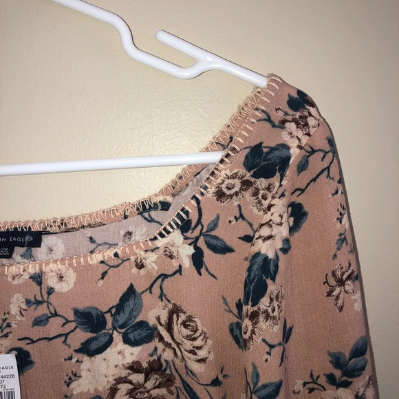 NWT American Eagle Stitched Square Neck Blouse - Picture 8 of 13